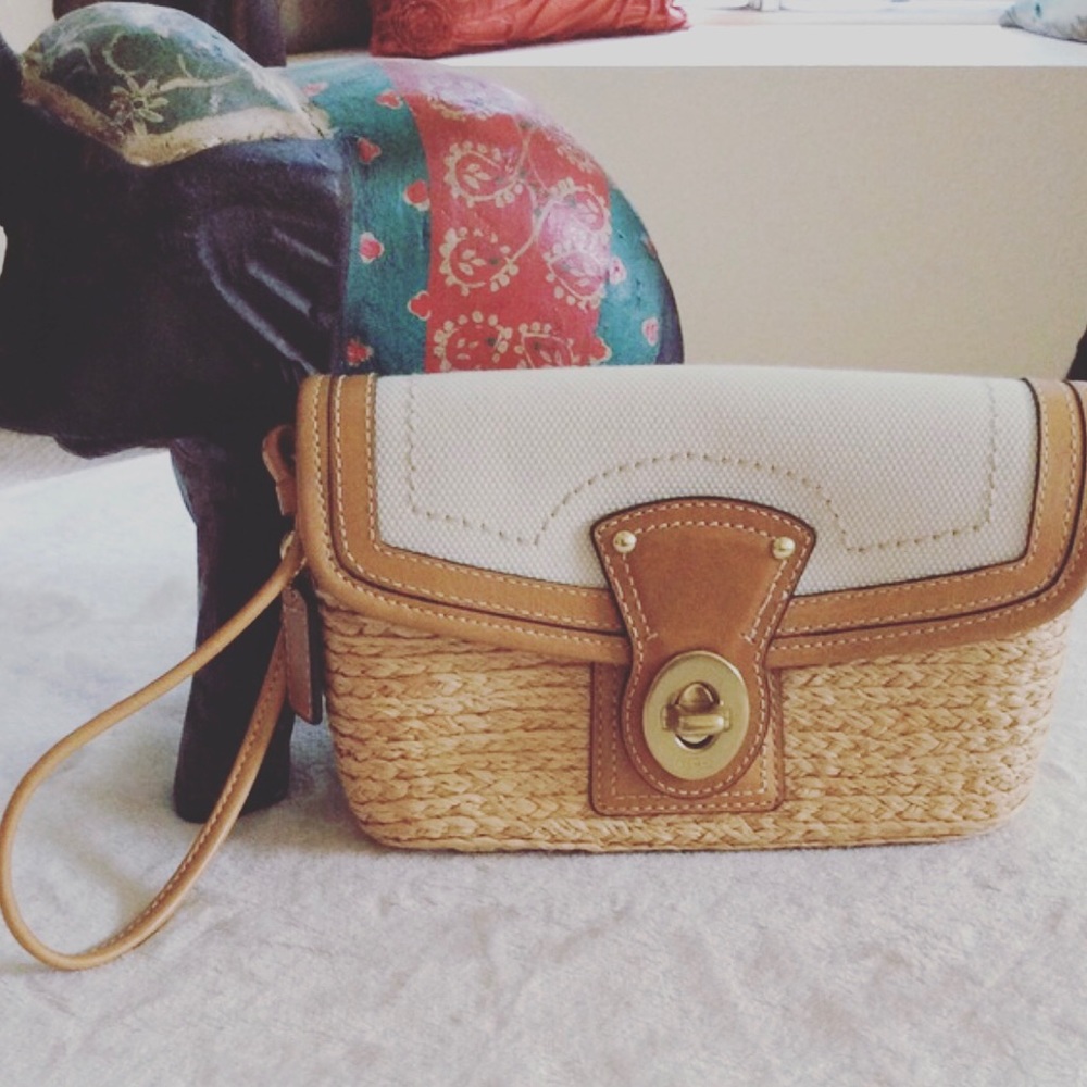 Vintage Hand Woven Coach Wristlet 👛 5” H x 8” W - Picture 5 of 5